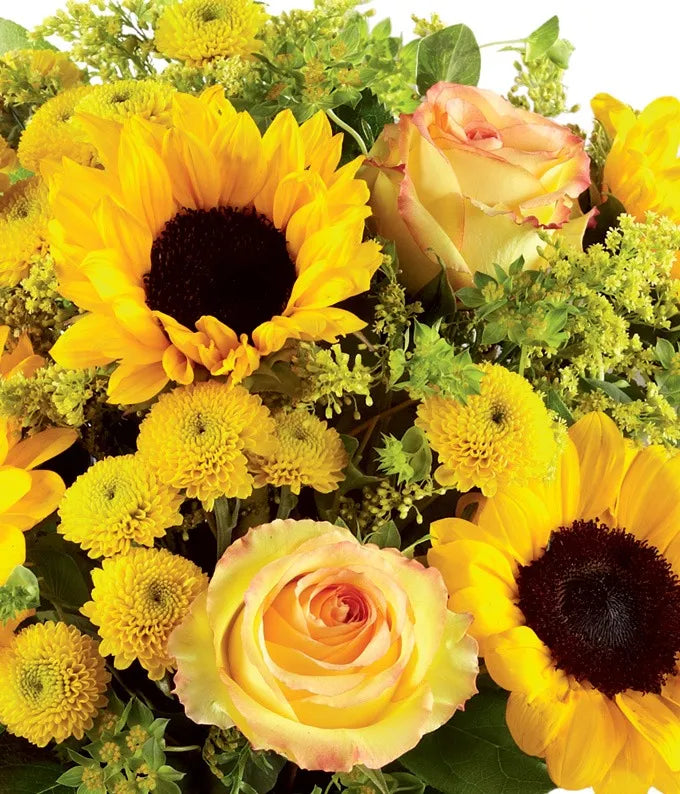 Brilliant Sunflower & Rose Bouquet