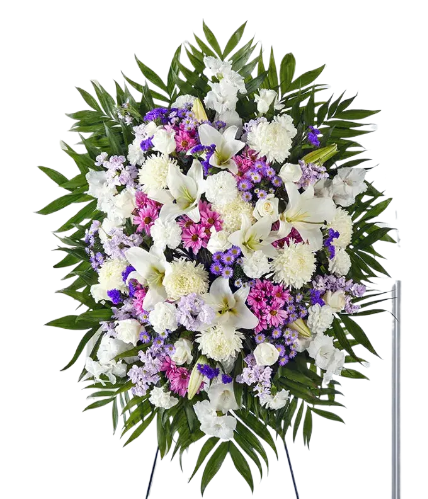 Lavender & White Sympathy Standing Spray
