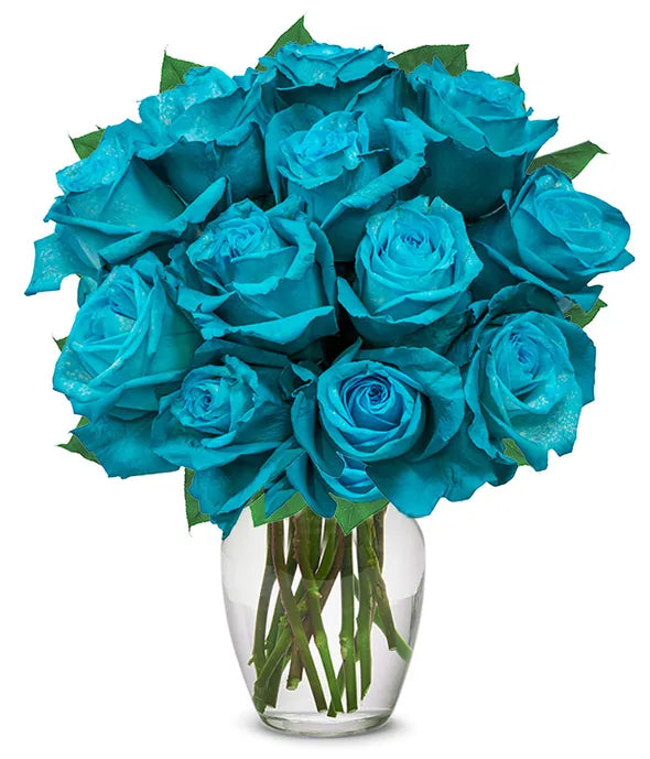 Teal Roses Bouquet