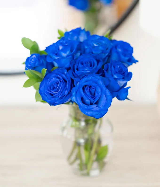 One Dozen Blue Roses
