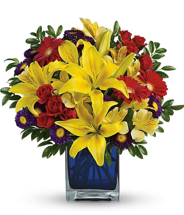 Sunny Blue Caribbean Bouquet