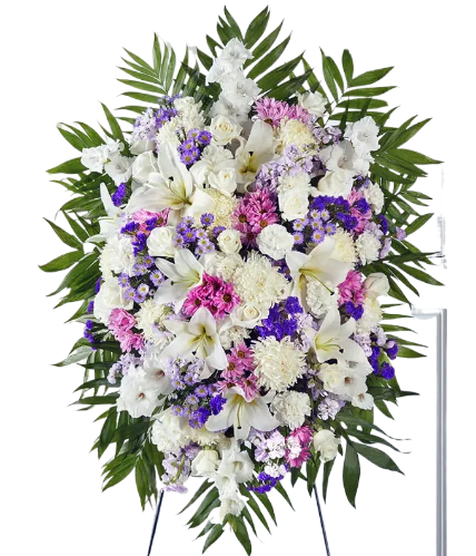 Lavender & White Sympathy Standing Spray