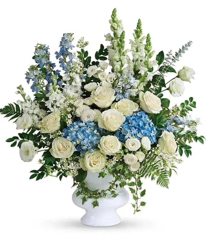 Tranquil Blue Remembrance & Tribute Bouquet