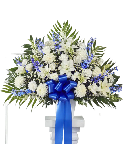 Celestial Peace Standing Basket For Sympathy