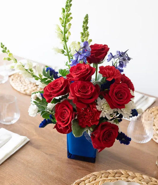 Red, White, & Blooms Bouquet