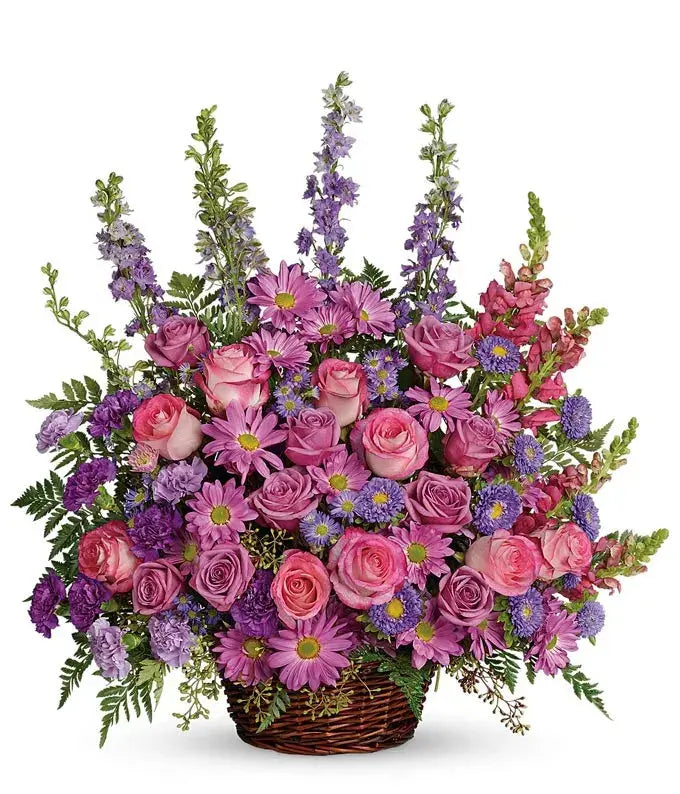 Tender Love & Remembrance Floral Basket