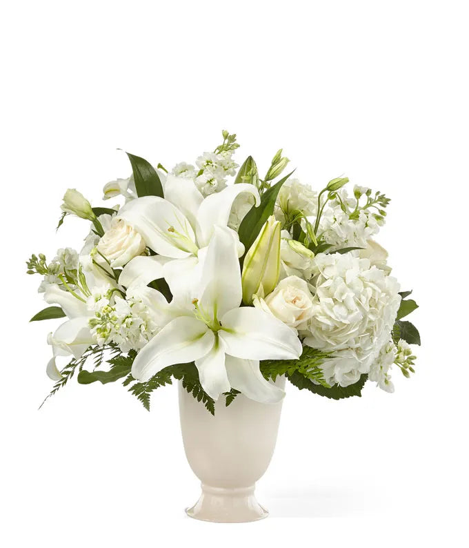 All-White Comfort Remembrance Bouquet