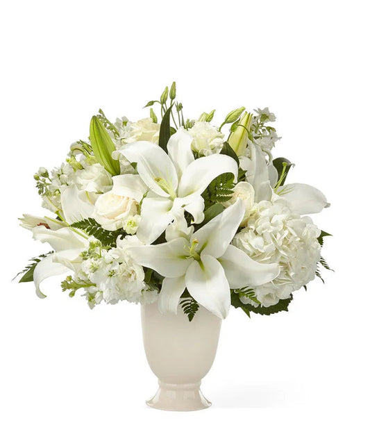 All-White Comfort Remembrance Bouquet