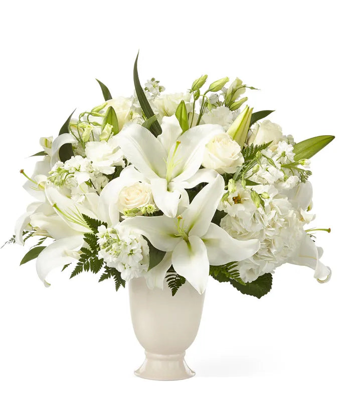 All-White Comfort Remembrance Bouquet