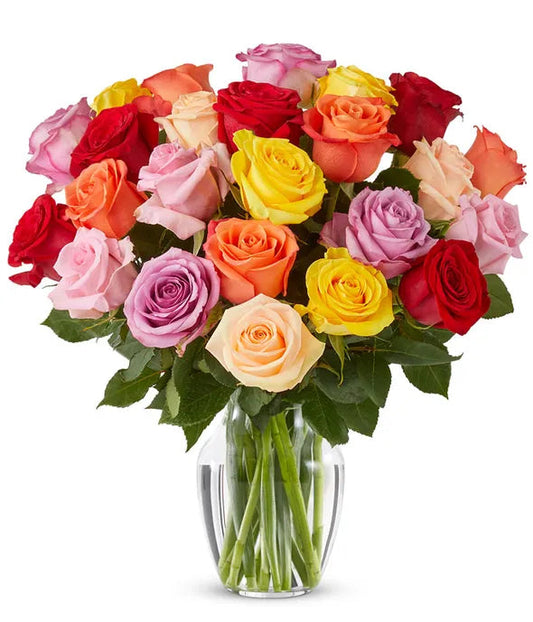 Rainbow Roses Bouquet