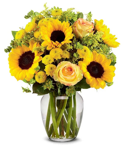 Brilliant Sunflower & Rose Bouquet 