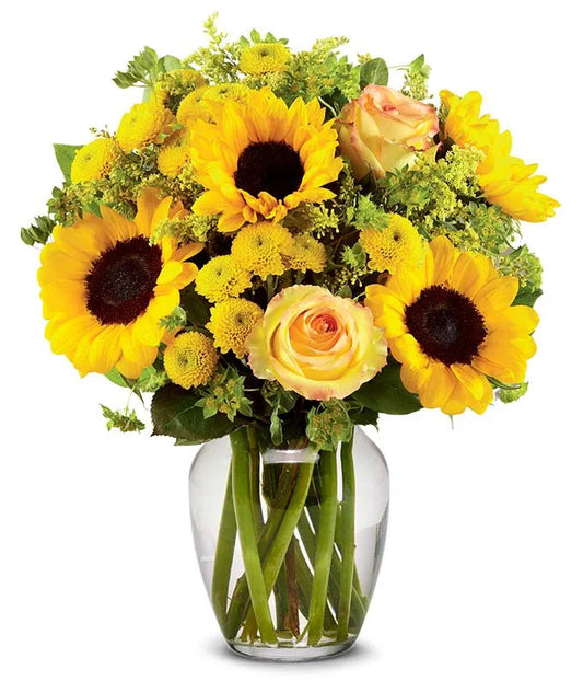 Brilliant Sunflower & Rose Bouquet 