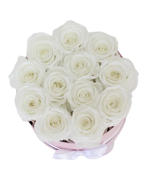 Luxury Preserved White Roses Bouquet 
