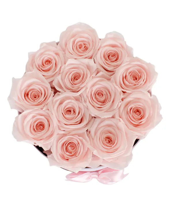 Luxury Preserved Champagne Pink Roses Bouquet 