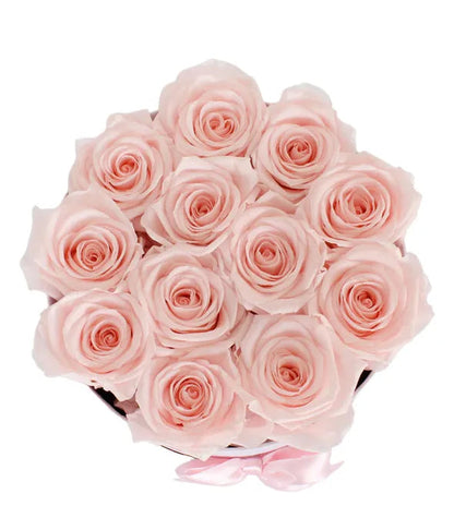 Luxury Preserved Champagne Pink Roses Bouquet 