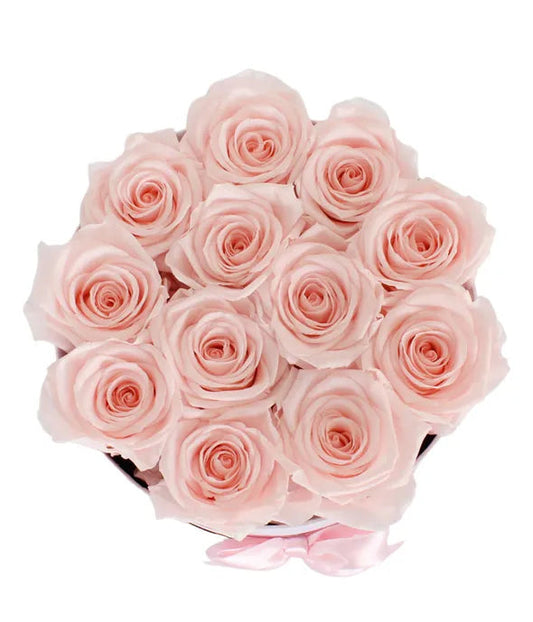 Luxury Preserved Champagne Pink Roses Bouquet 