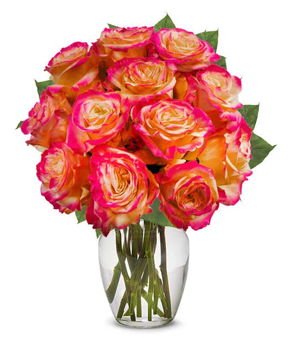 Pop of Pink Roses Bouquet 