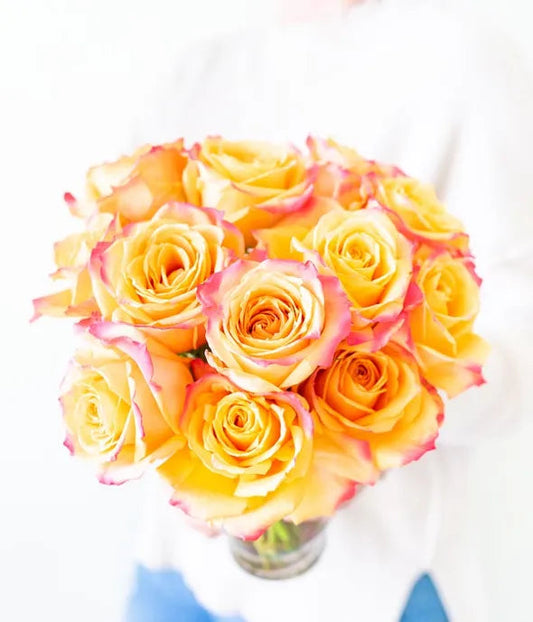 Pop of Pink Roses Bouquet 