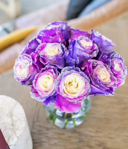 Purple Pastel Glitter Roses 