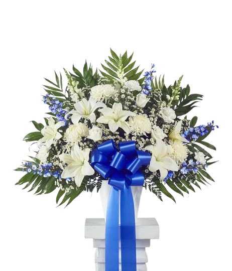 Celestial Peace Standing Basket For Sympathy 