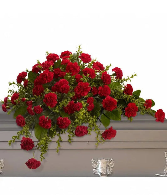 Ruby Reflections Casket Spray 
