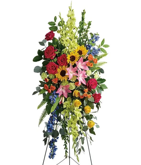 Vibrant Remembrance Standing Spray 