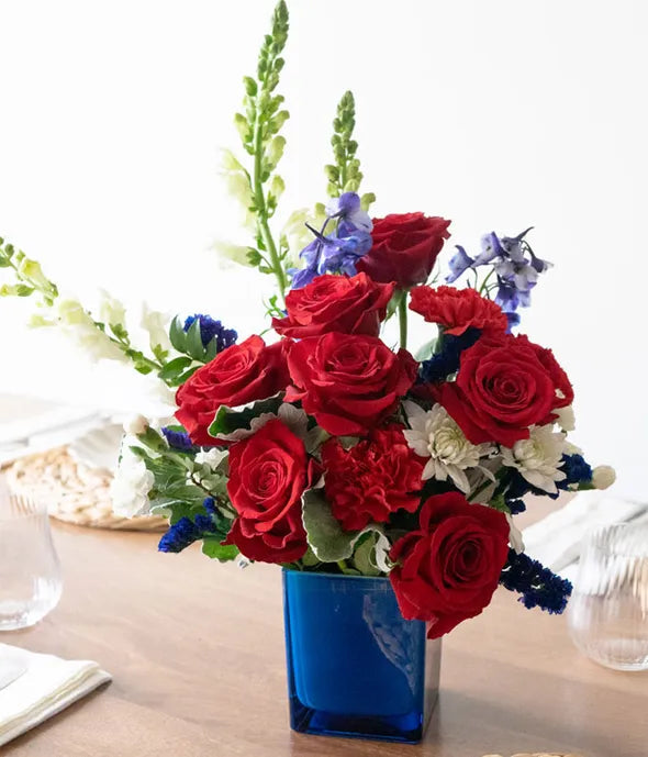 Red, White, & Blooms Bouquet 