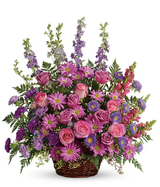 Tender Love & Remembrance Floral Basket 