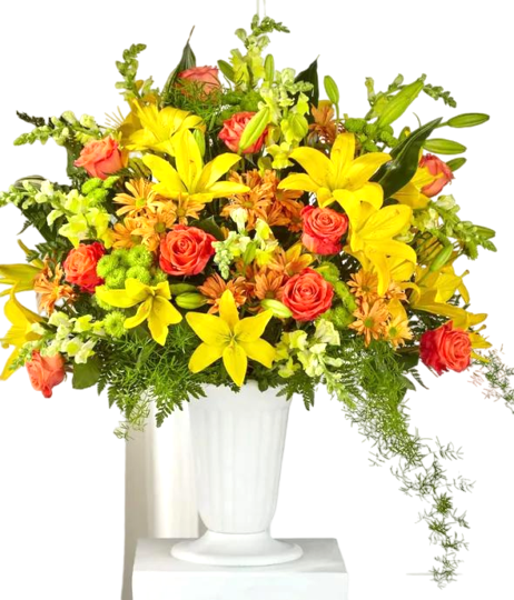 Fall Sentiments Sympathy Standing Basket 