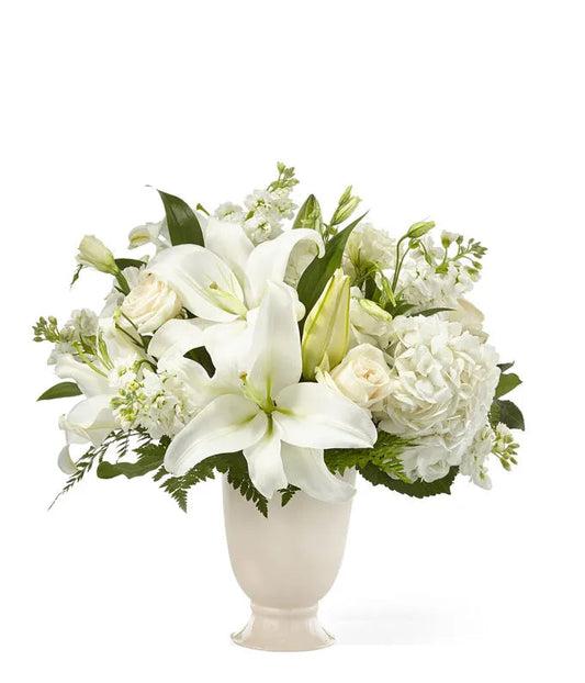All-White Comfort Remembrance Bouquet 